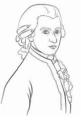 Mozart Composers Supercoloring Colorir Haydn Ausmalbild Desenhos Ausdrucken Compositores sketch template