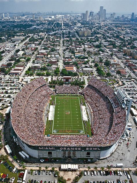 miami aerial  orange bowl stadium photograph  scott  smith photography