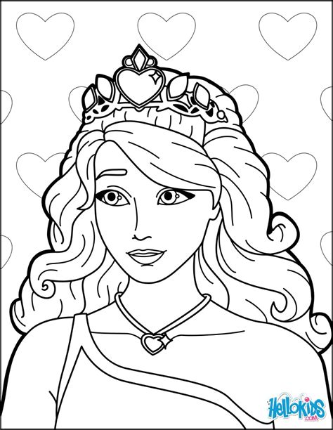 barbie  princess coloring pages hellokidscom