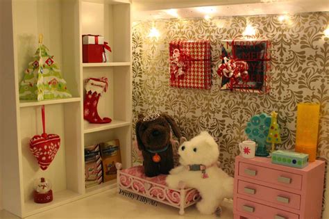 christmas doll bedroom decorations american girl doll furniture