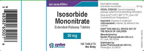 isosorbide mononitrate zydus pharmaceuticals usa  fda package insert