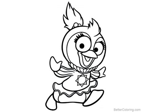 muppet babies coloring pages summer penguin  printable coloring pages