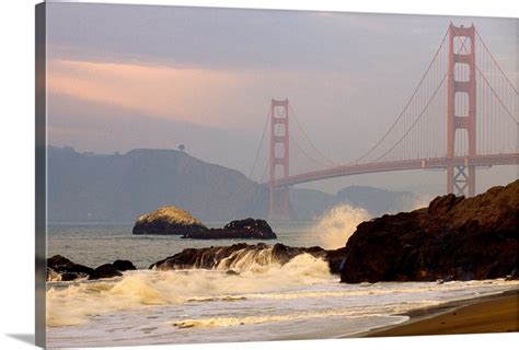 view of the golden gate bridge from baker beach san francisco california wall art canvas