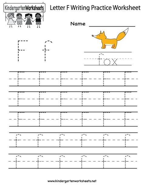 kindergarten letter  writing practice worksheet printable writing
