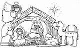 Nativity sketch template