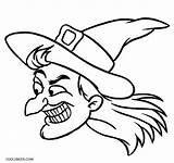 Witch Coloring Pages Face Printable Kids Cool2bkids sketch template