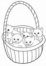 Coloring Kittens Tulamama sketch template