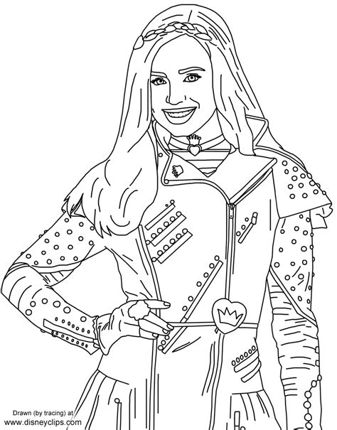 evie  disneys descendants monster coloring pages baby coloring