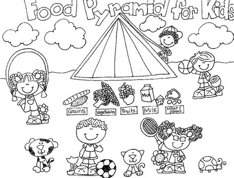 food pyramid coloring pages   food pyramid coloring