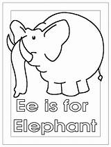 Elephant Coloring Ee Letter Pages Elmer Sheet Activity Template Popular Letters Coloringhome Library Clipart sketch template