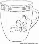 Coffee Coloring Pages Cup Mug Adult Adults Printable Colouring Food Tea Color Colorpagesformom Getcolorings Digis Grown Doodle Print Wine sketch template