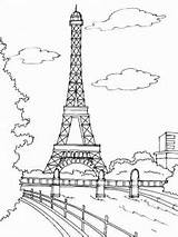 Monuments Famous Coloring Kids Print Pages Color Eiffel Tower Paris sketch template