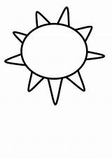 Sun Line Outline Coloring Clipart Clipartbest Book sketch template