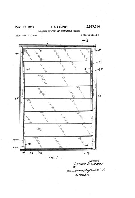 patente  jalousie window  removable screen google patentes jalousie window