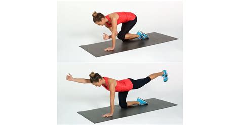 bird dog rock  core  tone  abs   bodyweight workout popsugar fitness photo