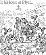 Cthulhu Colouring Welshpixie Coloring Deviantart Pages Lovecraft Animal Choose Board sketch template