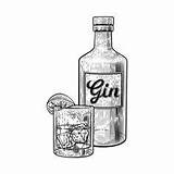 Gin Bottles Tonic sketch template