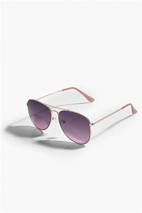Purple Smoke Aviator Sunglasses Boohoo Uk Aviator Sunglasses