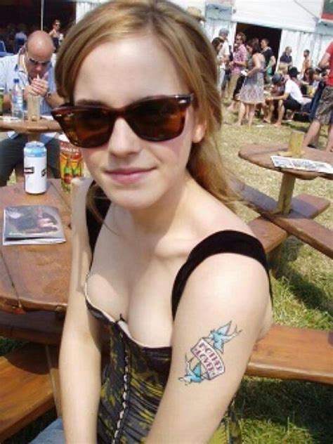 Emma Watson Showing Off Her Tattoo Gals Pinterest