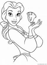 Belle Coloring Pages Coloring4free Cartoons Princess Printable Chip Potts Related Posts sketch template