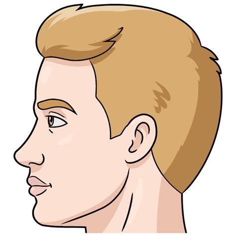 draw  male face   side profile  easy drawing