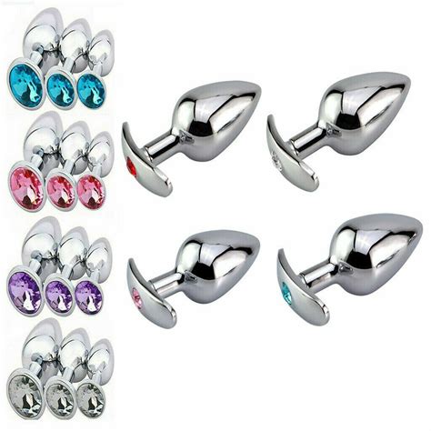 Butt Anal Plug Stainless Steel S M L Set Sex Toy For Women Men Metal