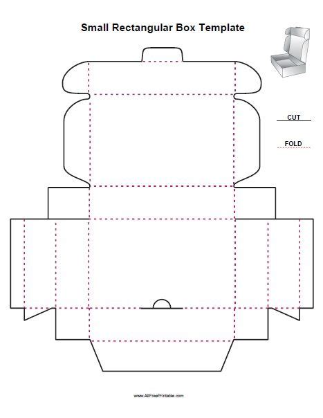 printable small rectangular box template  printable small