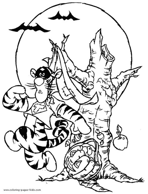 winnie  pooh halloween tigger coloring page halloween color page