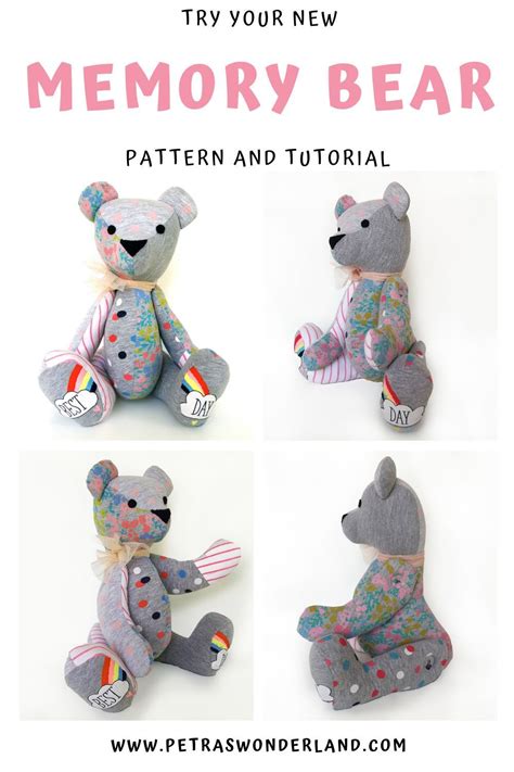 memory bear sewing pattern tutorial keepsake bear pattern