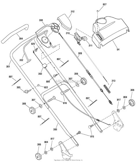 snapper erds   euro  propelled mower parts diagram  handle assembly