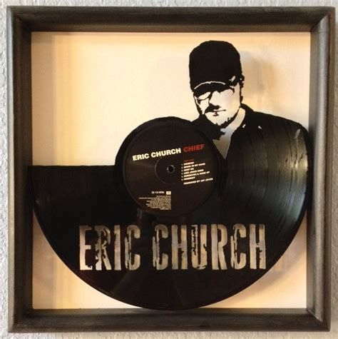 Eric Church Chief Hand Cut Framed Vinyl Lp Record Art