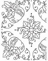 Embroidery Pumpkin Patterns Pattern Pumpkins Square Hand Drawing Fall Vine Craftfoxes Designs Blackwork Zoom Stitch Harvest Getdrawings Floss Embroider Strand sketch template