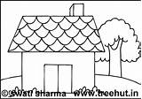 Hut Coloring House Pages Tree Treehut Behind Search sketch template