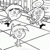 Fairly Odd Cosmo Wanda Timmy Turner Oddparents Xcolorings sketch template
