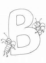 Letter Coloring Pages Kids Alphabet Preschool Bee Printable Color Print Bees Learn Letters Toddlers Tocolor Childrens Displaypix Gif Learning Getcolorings sketch template