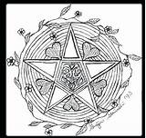 Coloring Pages Wiccan Wicca Pentagram Drawing Printable Pentacle Samhain Pagan Drawings Getdrawings Color Getcolorings Children Symbols Colouring Magic Mandala Template sketch template
