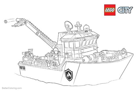 lego boat coloring pages coloring pages