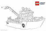 Lego City Coloring Pages Ship Printable Kids Adults sketch template