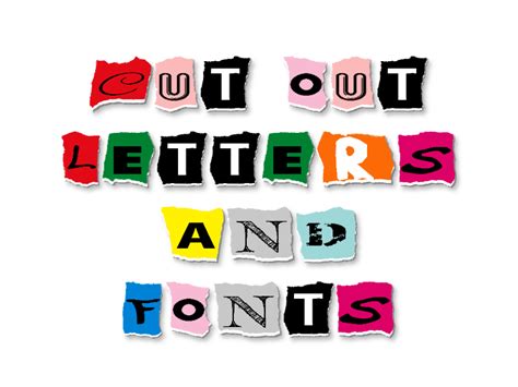 magazine cut  letters font generator mockofun