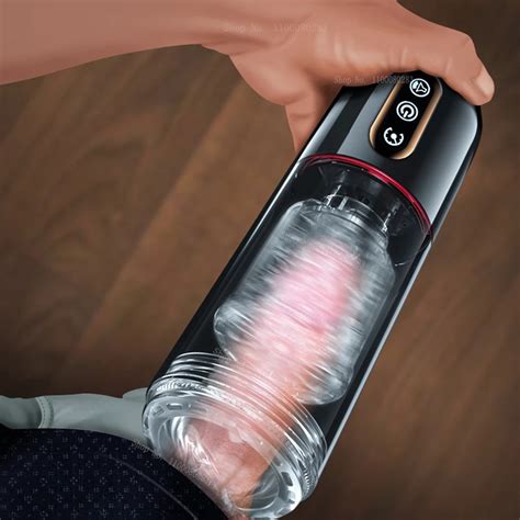 male automatic sucking telescopic rotating masturbator cup for men