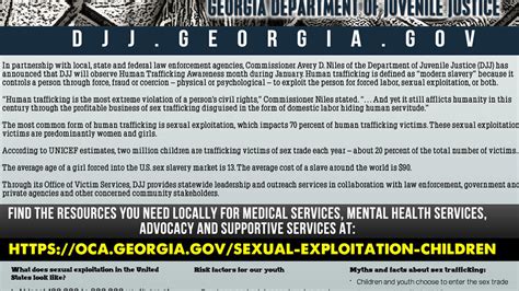 january is human trafficking awareness month at djj department of