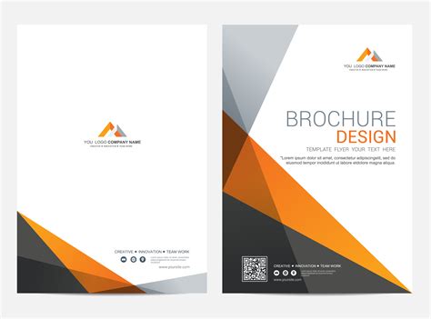 brochure cover design vector template stock vector