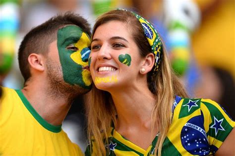 sexy brazilian women beautiful fans watching england and brazil draw