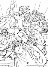 Fantastic Four Coloring Pages Fox Mr Printable Torch Human Color Fighting Coloriage Fantastiques Les Drawing Getcolorings Educationalcoloringpages sketch template
