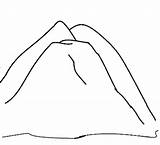 Mountain Coloring Pages Nature sketch template