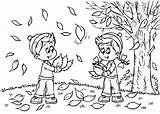 Coloring Fall Pages Kids Kindergarten Printable sketch template