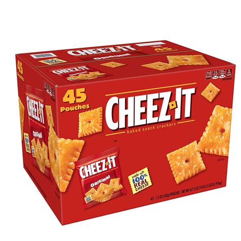 amazoncom cheez  baked snack cheese crackers original single serve  oz