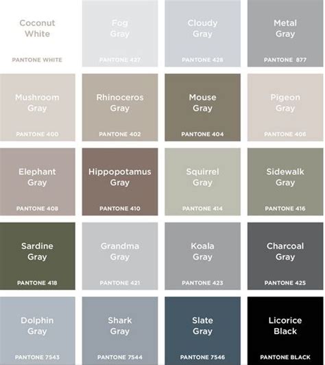 grey colors shades szukaj  google grey color names shades  gray