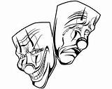 Later Cry Laugh Now Drawings Tattoo Drawing Mask Paintingvalley Clipartmag Clipart sketch template