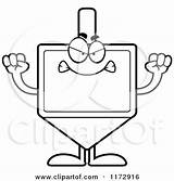 Dreidel Clipart Mascot Mad Cartoon Cory Thoman Outlined Coloring Vector Waving 2021 sketch template